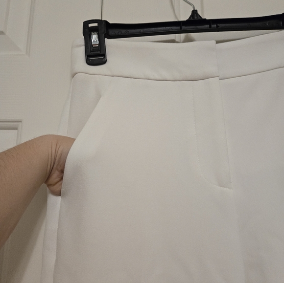 Veronica Beard Tonelli High Rise Wide Leg Trousers In White Size 4 - Picture 3 of 14